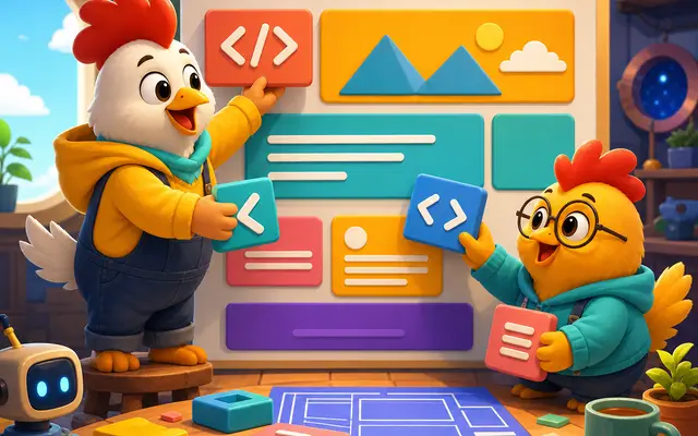 HTML | Beginner | 04 Week | Learn HTML W/ 2 Hero Chickens, Buk Buk & Nugget - HTML course for kids and teens