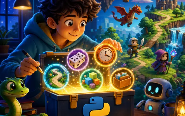 Build Adventures with Pure Python - Python course for kids and teens